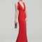 Robe Sirène Rouge Décolleté Plongeant