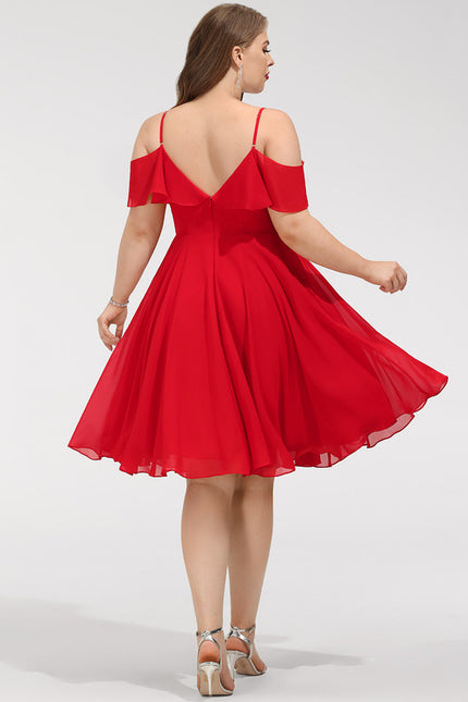 Robe Rouge À Volants Légers - gallery 7